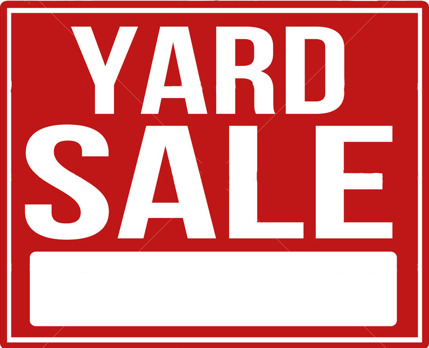 Yard sale red sign with copy space – The Way Christian Youth Center